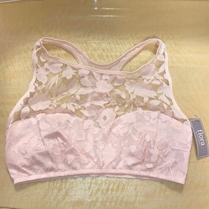 Flora by Flora Nikrooz Lace Burnout Bralette NWT Size L